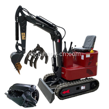 China Chain Compact Landmaschinen Preis für kleine Mini Crawler Bagger Bagger 1 Tonne